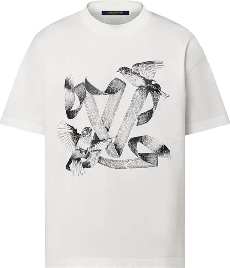 louis vuitton bird t shirt|Printed Cotton T.